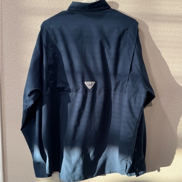 Men's Columbia Navy Dallas Cowboys Tamiami‎ II Long Sleeve Size Medium Shirt - Picture 5 of 7